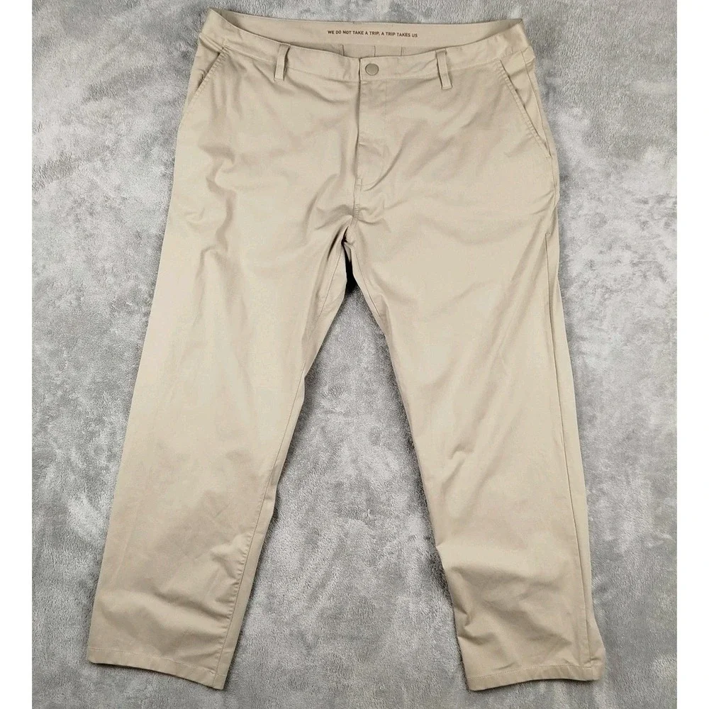 Rhone‎ Commuter Slim Fit Chino Golf Performance Beige Pants Mens 38x29 Stretch